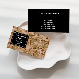Carte De Visite Dessert camouflage avec cailloux, Militaire, Armée
