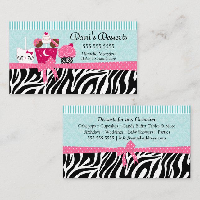 Carte De Visite Desserts de boulangerie (Devant / Derrière)