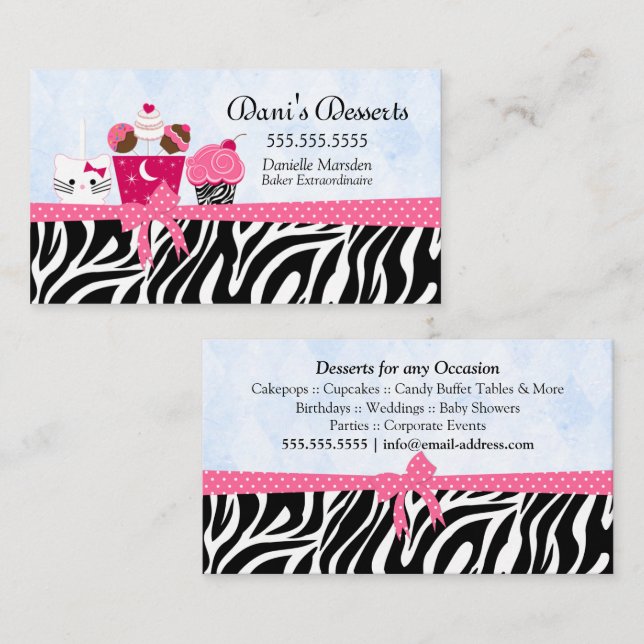 Carte De Visite Desserts de boulangerie (Devant / Derrière)