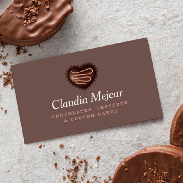 Carte De Visite Desserts Élégants Au Chocolat Store (Créateur téléchargé)