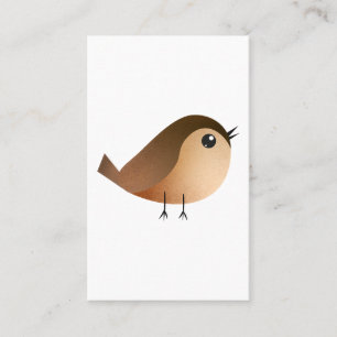Carte De Visite Dessin animé d'oiseau moineau mignon