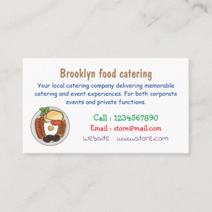 Carte De Visite dessin animé du petit-déjeuner anglais