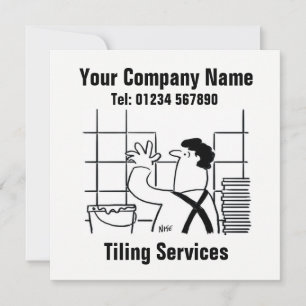 Carte de visite dessin animé pour services de carr