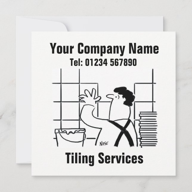 Carte de visite dessin animé pour services de carr (Devant)