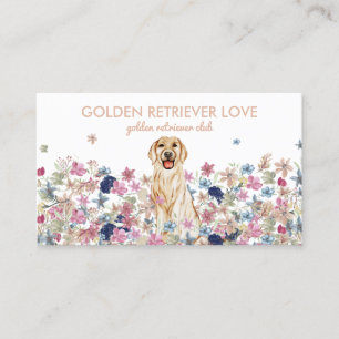 Carte De Visite Dessin de chien Golden Retriever