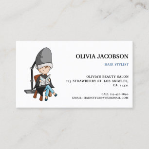 Carte De Visite Dessin de dessin de la liste des cheveux simples