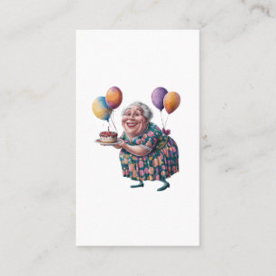 Carte De Visite Dessin de fête d'anniversaire de grand-mère drôle