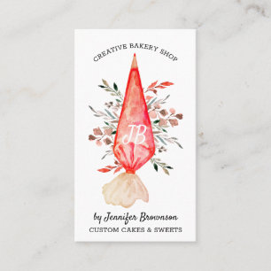 Carte De Visite Dessin de poche à douille pour pâtisserie