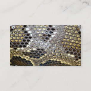 Carte De Visite dessin de serpent motif gris-noir beige