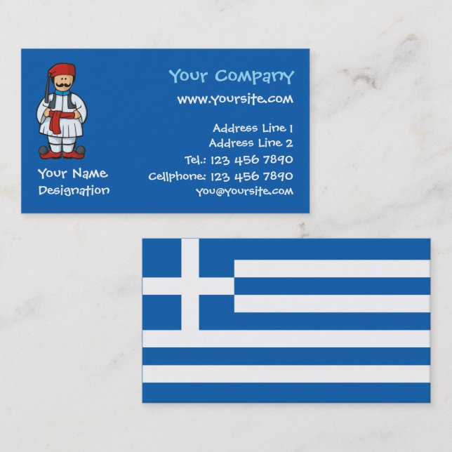 Carte De Visite Dessin de Tsolias (Devant / Derrière)