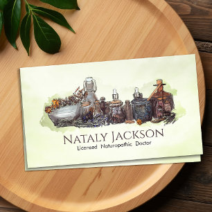 Carte De Visite Dessin des herbes et des incrustations