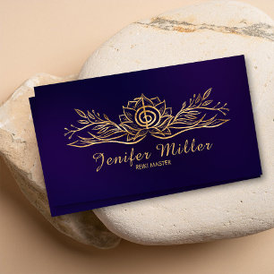 Carte De Visite Dessin d'or Choku Rei Lotus