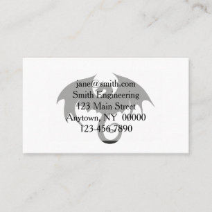 Carte De Visite Dessin d'une silhouette de dragon noir