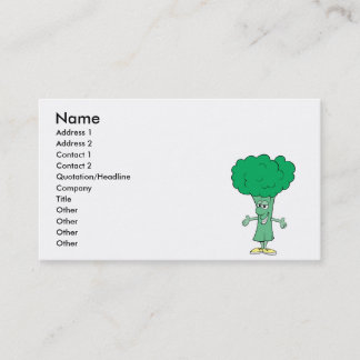 Carte De Visite dessin humoristique de brocoli idiot