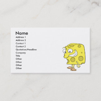 Carte De Visite dessin humoristique sur le fromage suisse