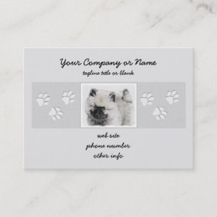 Carte De Visite Dessin Keeshond Chiot - Joli dessin original Chien