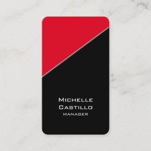 Carte De Visite Dessin Unique Noir Rouge Artistique Vertical