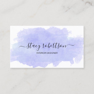 Carte De Visite Dessinateur d'intérieurs d'aquarelle pourpre