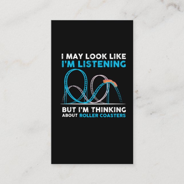 Carte De Visite Dessous de verre à roulettes - Conception du parc  (Devant)