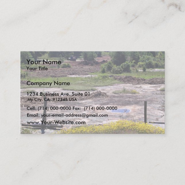 Carte De Visite Destruction de l'habitat des cultures de granit (Devant)