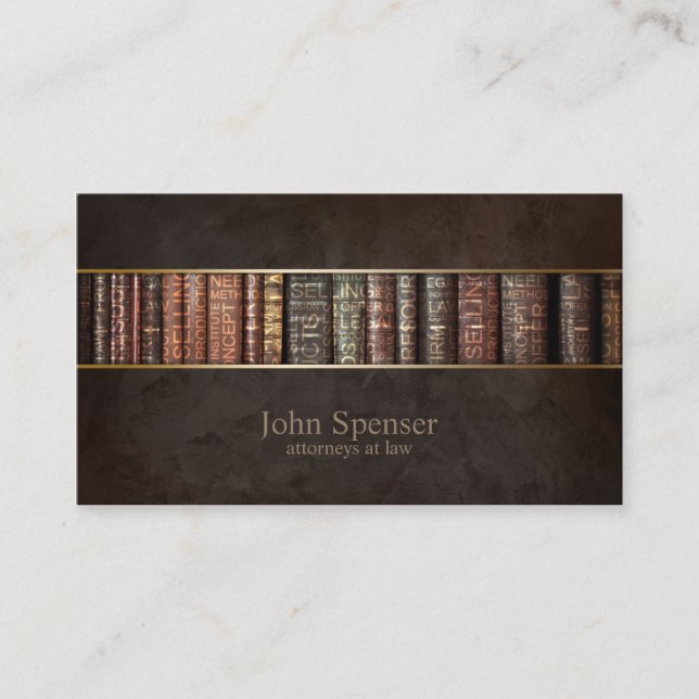 Carte de visite d'étagère d'avocats (Devant)