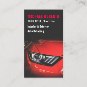Carte De Visite Détail auto de luxe Nettoyage de voiture de répara