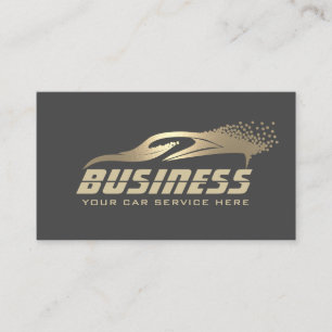 Carte De Visite Détail automatique Automotive Lavage de voiture Or