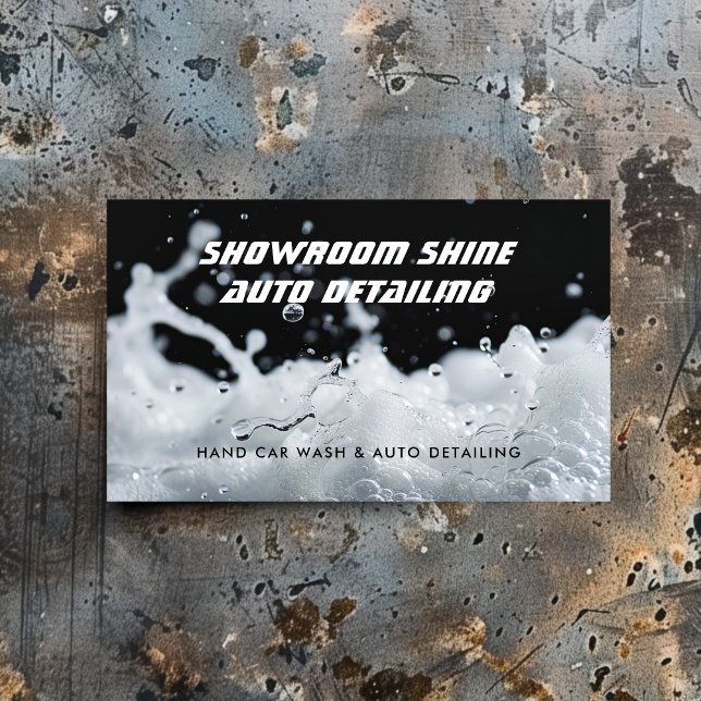 Carte De Visite Détail automatique Automotive Nettoyage de lavage  (Créateur téléchargé)