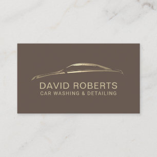 Carte De Visite Détail automatique Réparation automobile Brown et