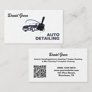 Carte De Visite Détaillant de voiture personnalisée QR Premium
