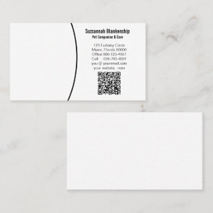 Carte De Visite Détails de l'entreprise avec code QR et photo pers