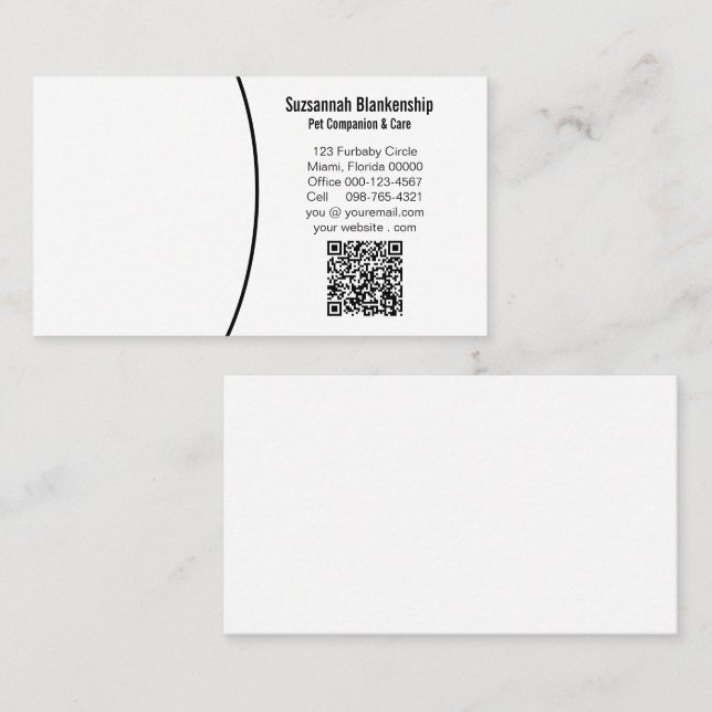 Carte De Visite Détails de l'entreprise avec code QR et photo pers (Devant / Derrière)