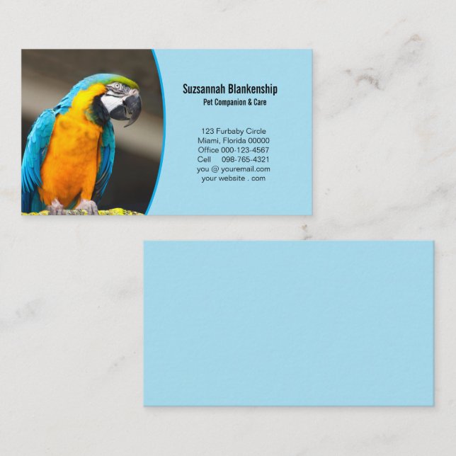 Carte De Visite Détails et photo personnalisée sur le front (Devant / Derrière)