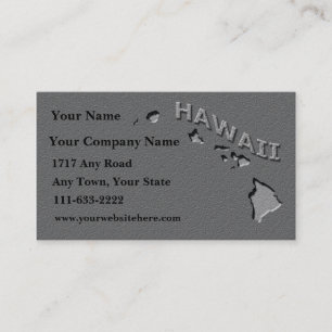 Carte de visite d'État d'Hawaii look pierre sculpt