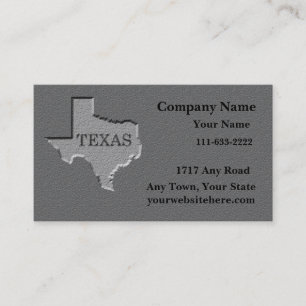 Carte de visite d'état du Texas look pierre sculpt