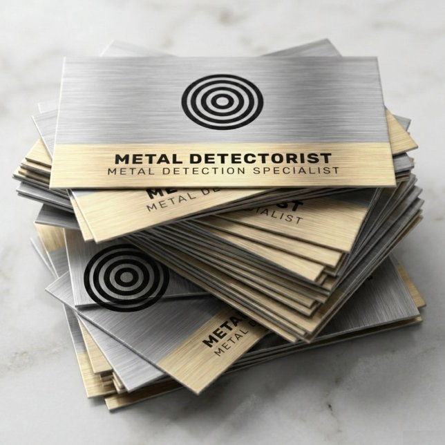 Carte De Visite Détection de Métaux, Or, Pièces de Monnaie & Détec (custom professional metal detecting business cards)