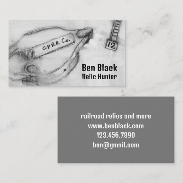 Carte De Visite Détection du métal Détection de la relique Ferrovi (Devant / Derrière)