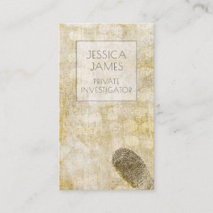 Carte De Visite Détective Enquêteur privé Empreinte digitale