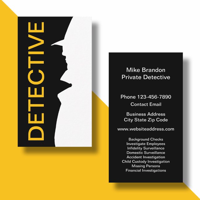 Carte De Visite Détective privé enquêteur (Créateur téléchargé)