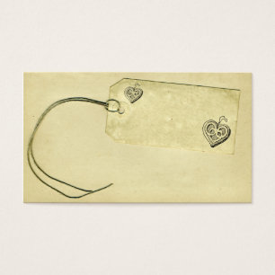 Carte de visite d'étiquette de prix du papier rétr