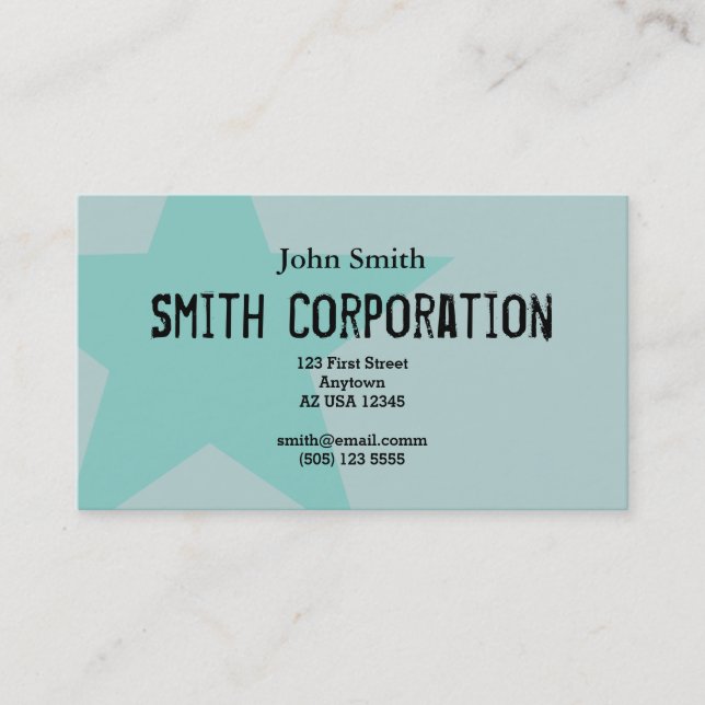 Carte de visite d'étoile (Devant)