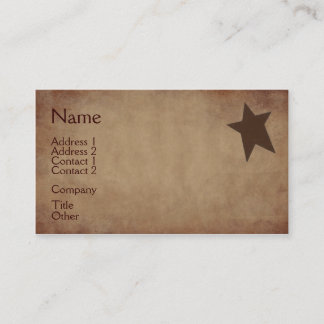 Carte de visite d'étoiles rouilleuses