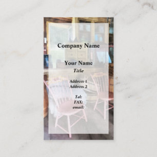 Carte De Visite Deux chaises roses au magasin général