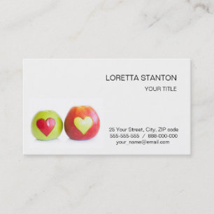 Carte De Visite Deux coeurs Un amour