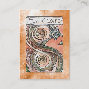 Carte De Visite Deux de pièces de monnaie