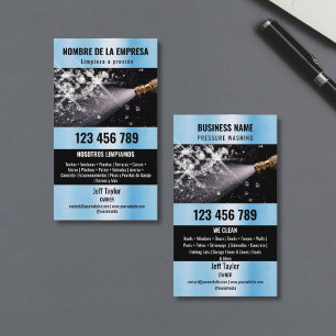 Carte De Visite Deux langues Nettoyage à haute pression Nettoyage