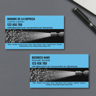 Carte De Visite Deux langues Nettoyage à haute pression Nettoyage