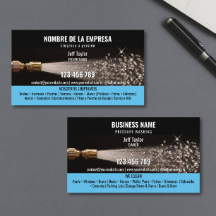Carte De Visite Deux langues Nettoyage à haute pression Nettoyage