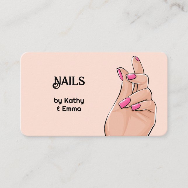 Carte De Visite Deux noms Nail Tech (Devant)