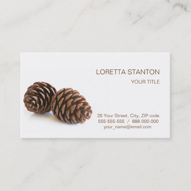 Carte De Visite Deux pinecones (Devant)